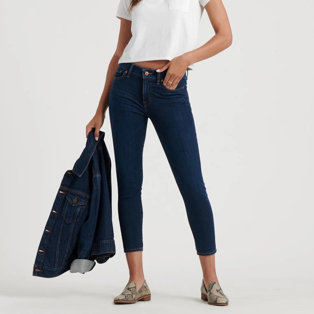 Lucky Brand Blue Ankle Cropped Jeans